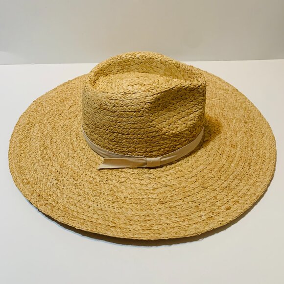 COPY - Hat Attack Sun Hat Braided Straw Wide Brim Summer Beach Women\'s Beige New main image 9